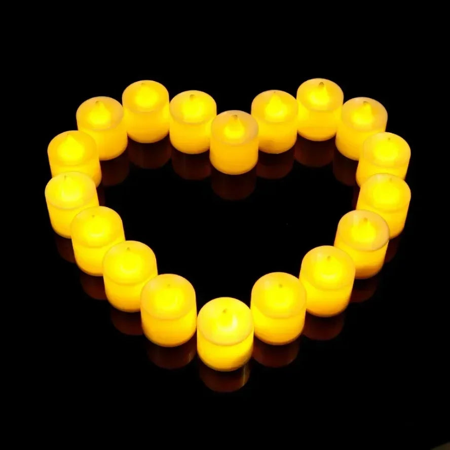 50/24PCS LED Simulation Candle with Switch Battery Tealights Candles Flameless Wedding Home Christmas Decor Candle Warm Light