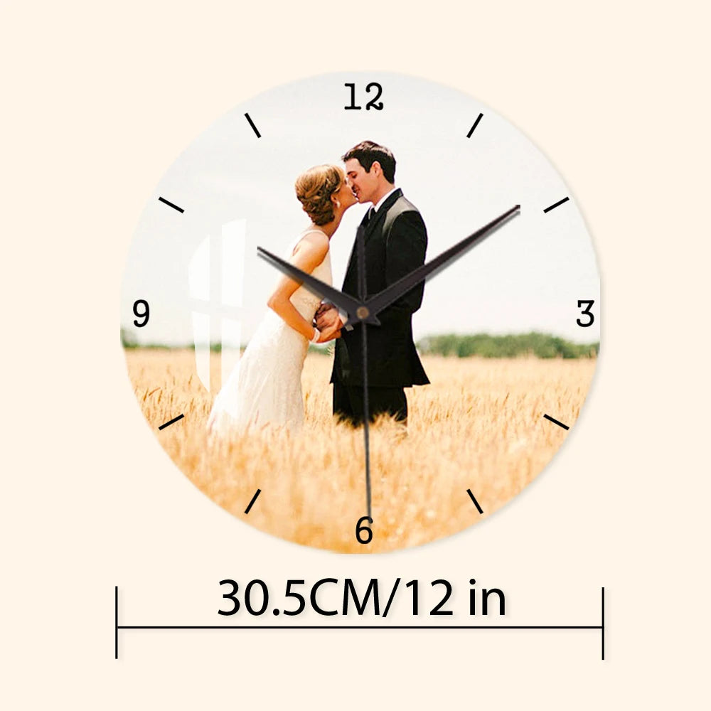 Send Photos Custom Art Clock Art Wall Clock Home Fashion Decoration Silent Quartz Clock Family  Gift 12 "- 14"