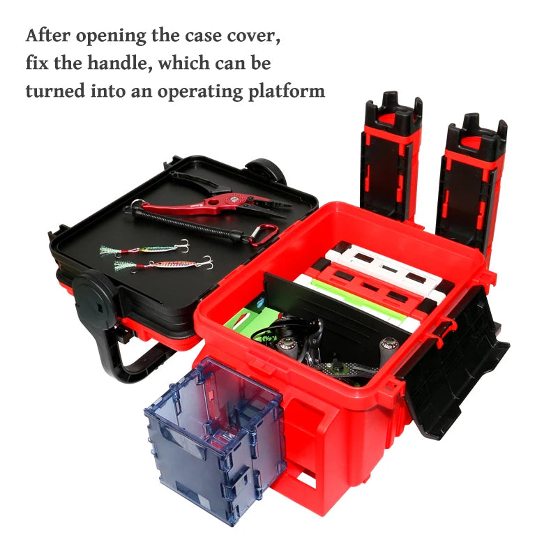 Fishing Tool Box Multi-function Plastic Bait Case Fisherman Tackle Container Accessories Storage Organizer Sea Goods for Fishing