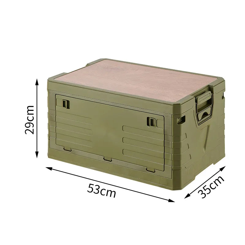 Outdoor Camping Folding Storage Box Car Storage Food Box Travel Storage Bag Camping Equipment Tableware Storage Organizing Box