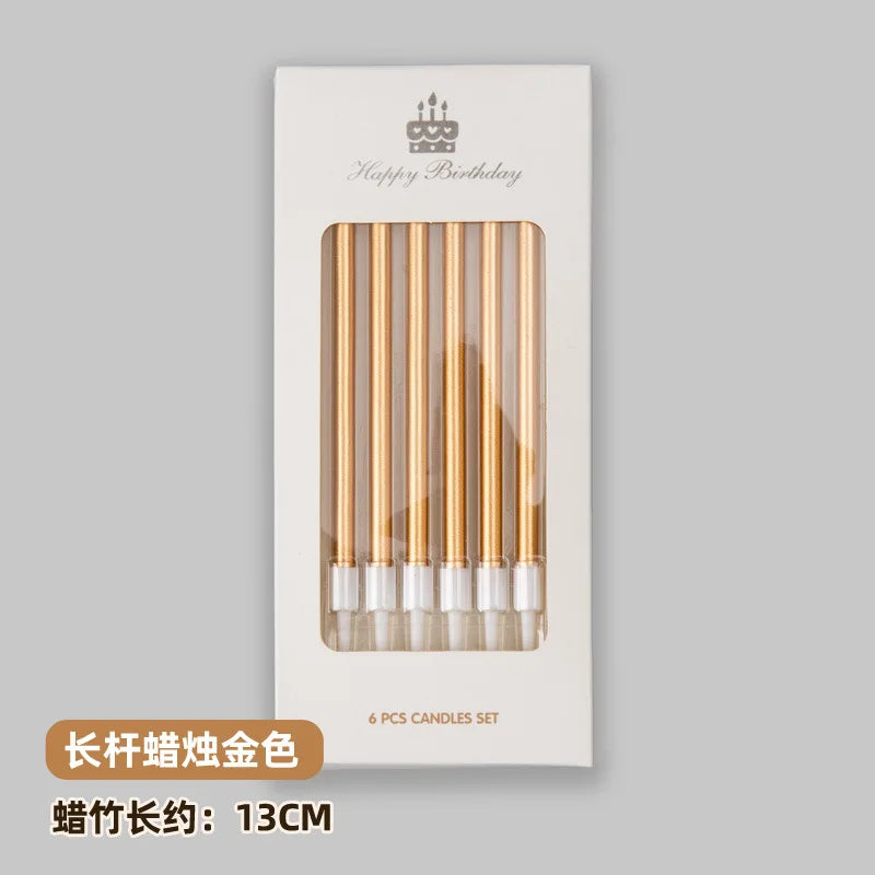 Birthday candle gold-plated process color thread small candle cake shop birthday party cake birthday candle