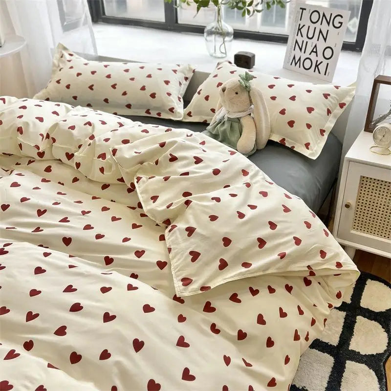 Classic Plaid Bedding Set No Filler Blue Green Duvet Cover Flat Sheet Pillowcases Single Full Queen Size BedSpread Home Textile