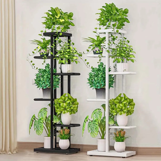 Plant Shelves Iron Potted Flower Plant Stand Rack Multiple Flower Pot Holder Shelf Indoor Outdoor Planter Display Organizer