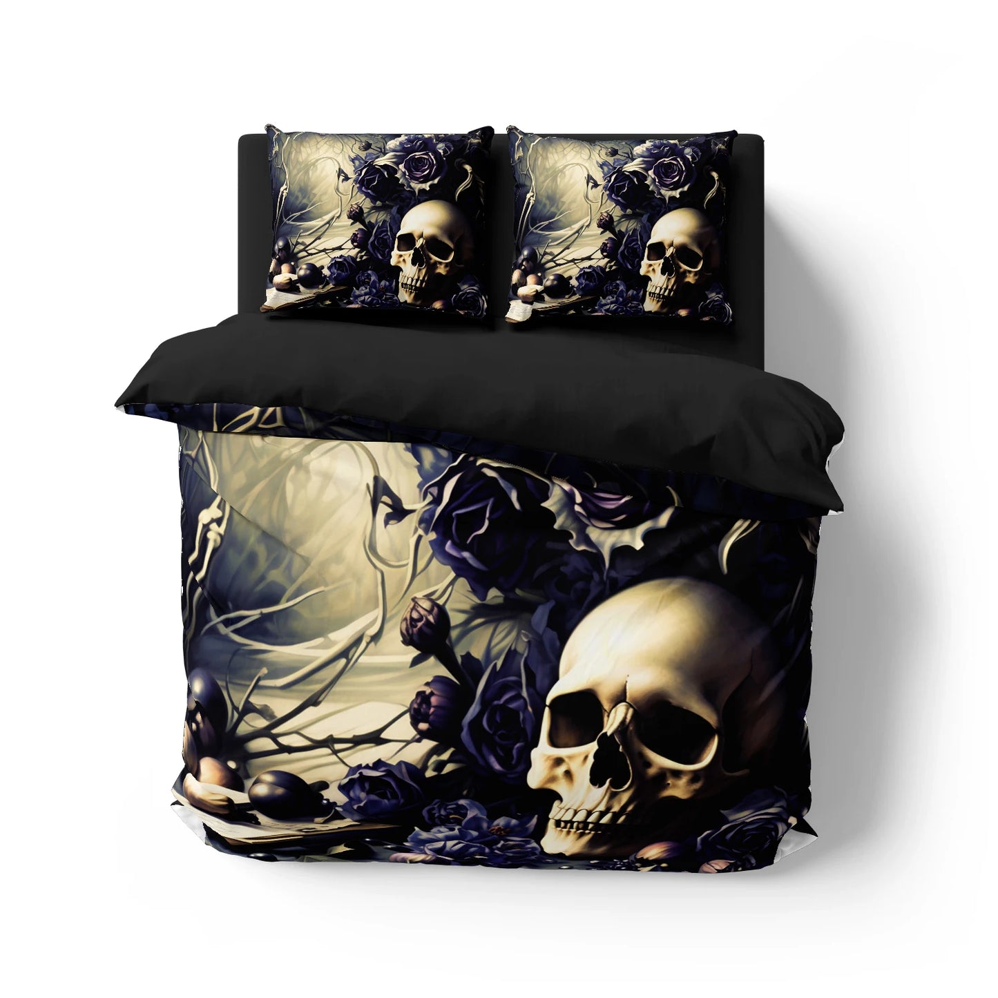 3D Skull Bedding set Duvet/Quilt/Comforter Cover sets human skeleton Bed Linen Halloween King Queen Full Size Gothic Duvet Cover