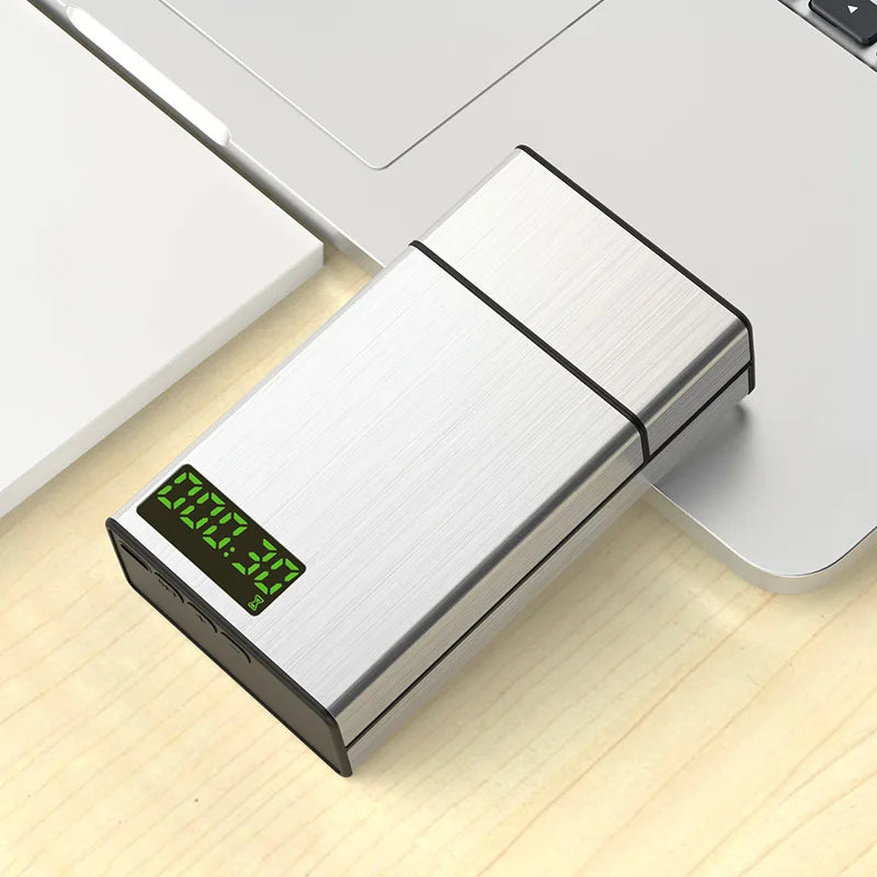 Portable Lock Box Smart Cigarette Box Auxiliary Smoking Cessation Smoke Control Artifact Aluminum Alloy Box Timing Lock Box