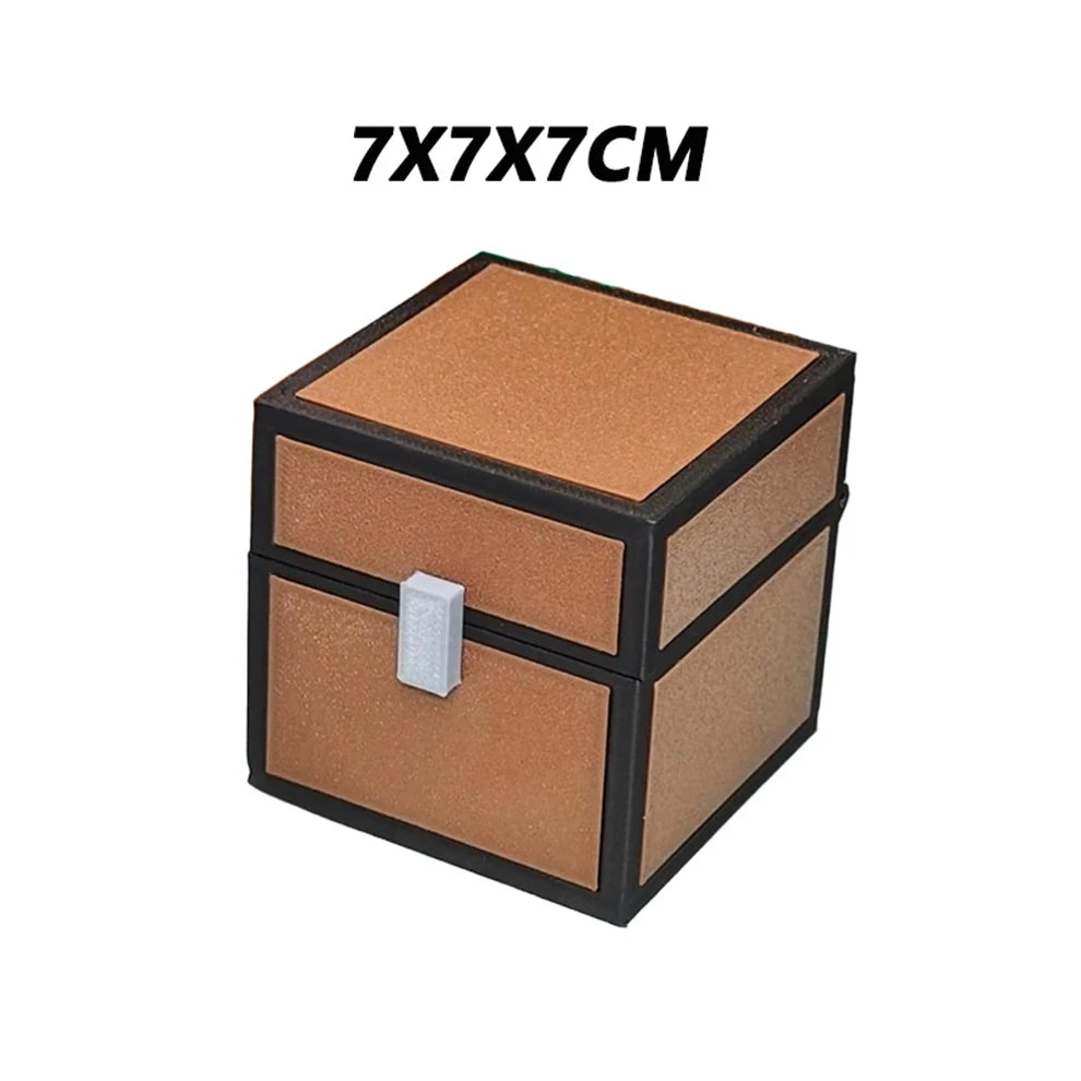 MC Storage Box Magnetic Pixel Cute Jewelry Organizer Mini Toy Trinket Case Block Style Desktop Decoration Sandbox Game Fans