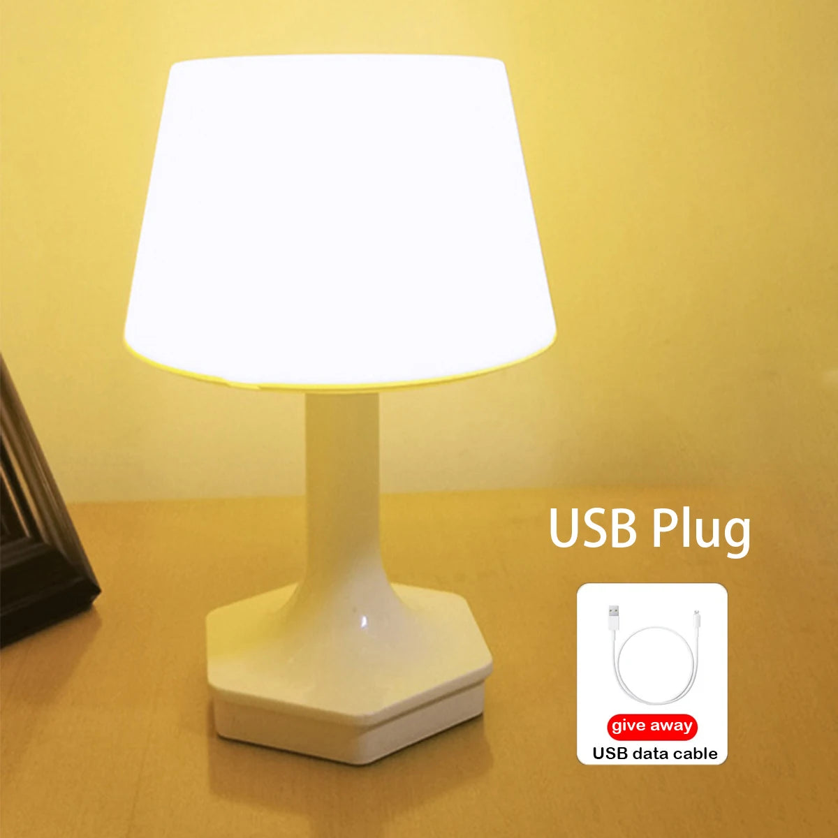 LED Eye Protection Table Lamp Bedroom Study Decoration Table Lamp Bedside Lamp  2 Color USB Plug-in Table Lamp Bedroom Home Lamp