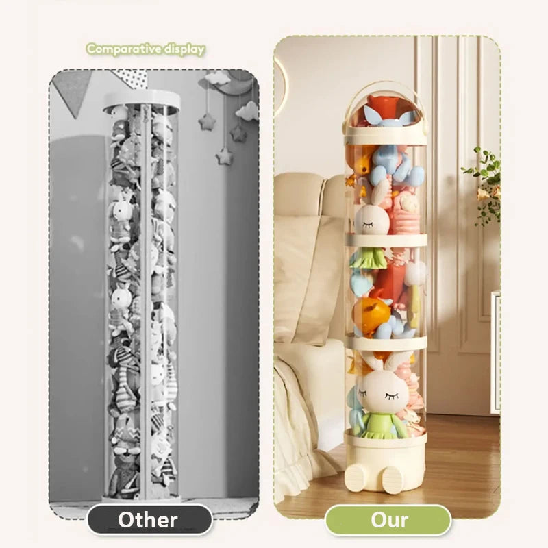 Doll Storage Box 162cm 107cm Toys Organization Plush Toy Storage Tube Transparent Storage Barrel Children's toy Organizer