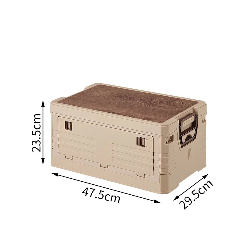 Outdoor Camping Folding Storage Box Car Storage Food Box Travel Storage Bag Camping Equipment Tableware Storage Organizing Box
