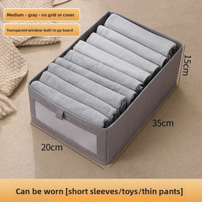 Visible Wardrobe Storage Organizers Cabinet Drawer Clothes Storage Box for T-Shirts Jeans Underwear Pants Organizer Box