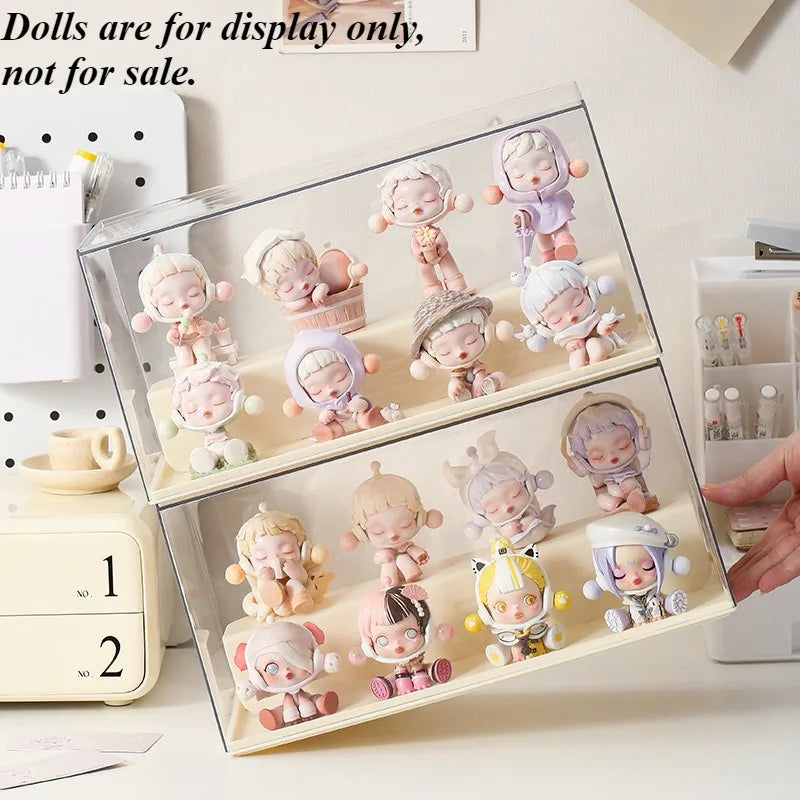 2PC Blind Box Storage Display Stand Acrylic Transparent Lego Hand-made Decoration Display Cabinet  Dust-proof Display Box
