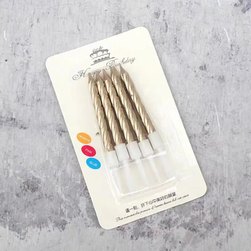 Birthday candle gold-plated process color thread small candle cake shop birthday party cake birthday candle