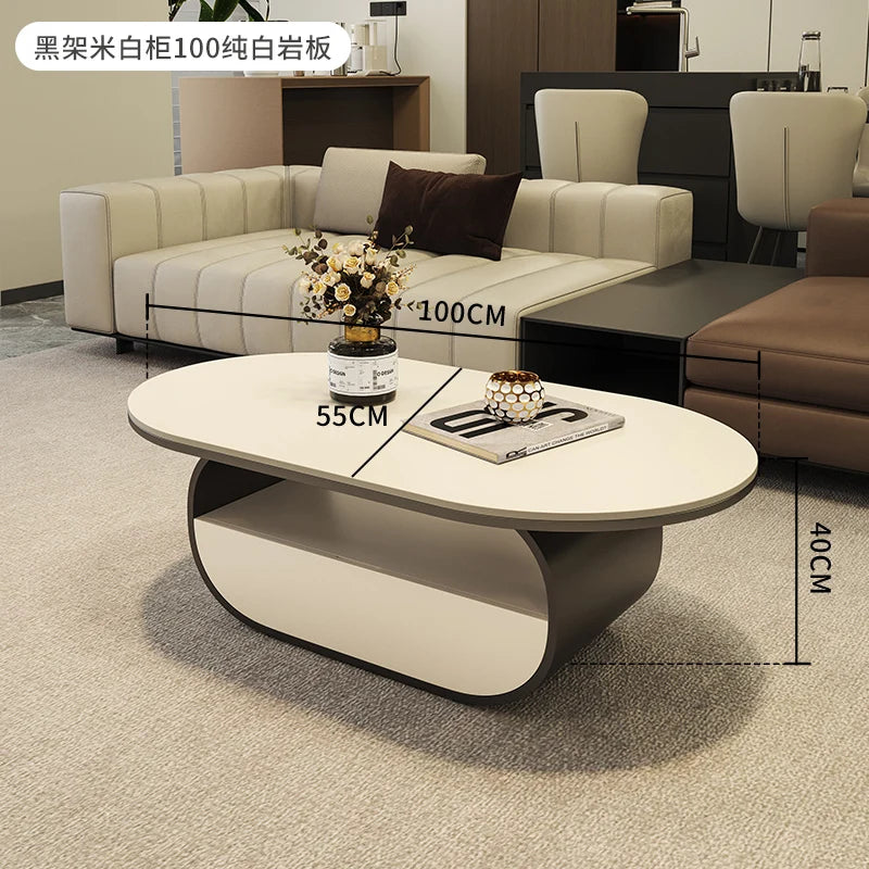 Living Room Decoration Coffee Table Nordic Modern Designer Aesthetic Standing Side Table Unique Couchtisch Postmodern Furniture