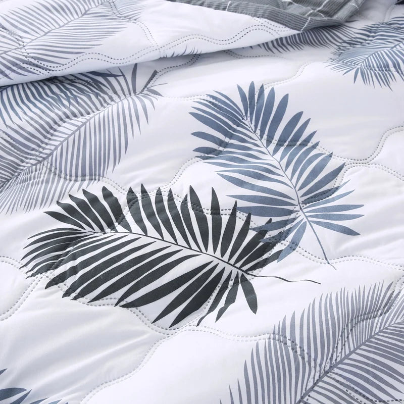 Soft Skin Friendly Summer Quilt Set or Single Quilts Lightweight Breathable Thin Comforter Sets Washable Single Double Blanket