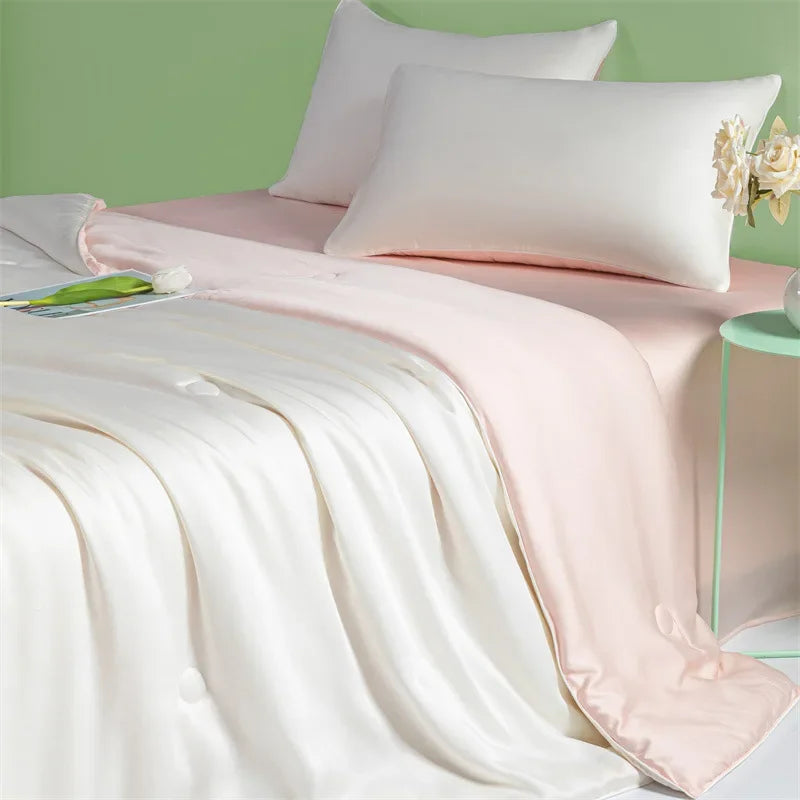 Summer Cool Down Quilt: Cooling - Sensation Summer Quilt for Refreshed Skin, Ideal for Hot Nights At Home & Beach Getaways