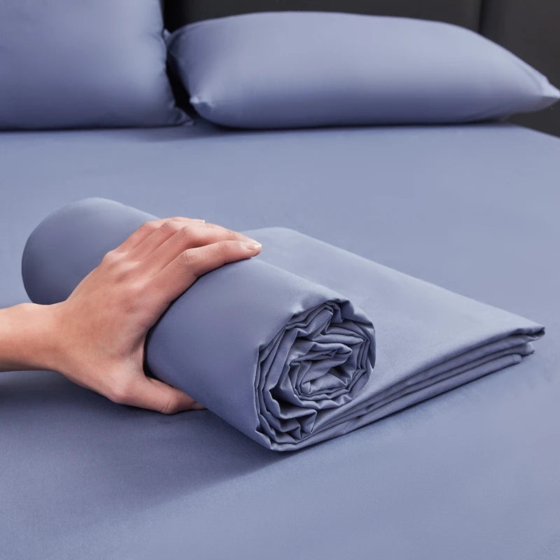 WOSTAR Summer pure cotton flat bed sheet set 180x200 cozy 3-piece bedroom couple 2 seater bed linens luxury double bed king size