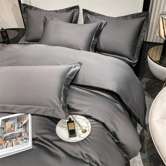 3pcs Set Luxury Bedding Set 100% Egyptian Cotton Duvet Cover Set Single Double Queen King Bed Cover Soft Quilt Cover Pillowcase
