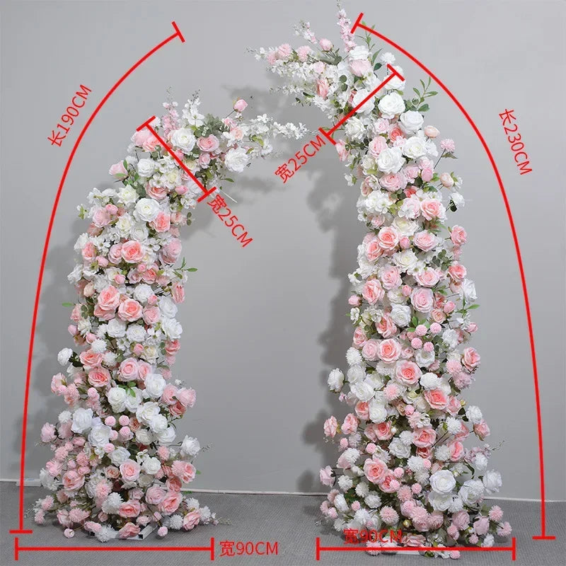 Wedding Giant Flower Horn Frame Flower Art Wedding Background Decoration Window Exhibition Hall Arch Arrangement Flower