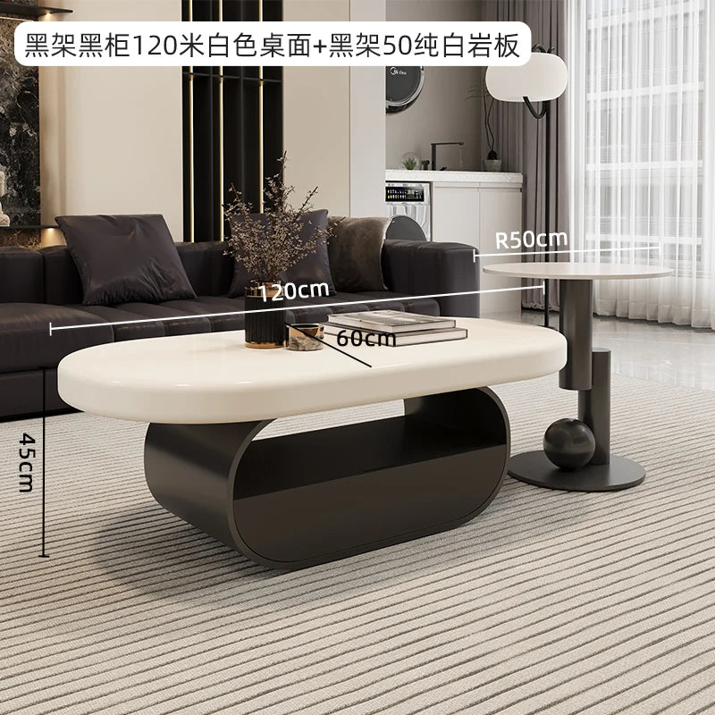 Living Room Decoration Coffee Table Nordic Modern Designer Aesthetic Standing Side Table Unique Couchtisch Postmodern Furniture
