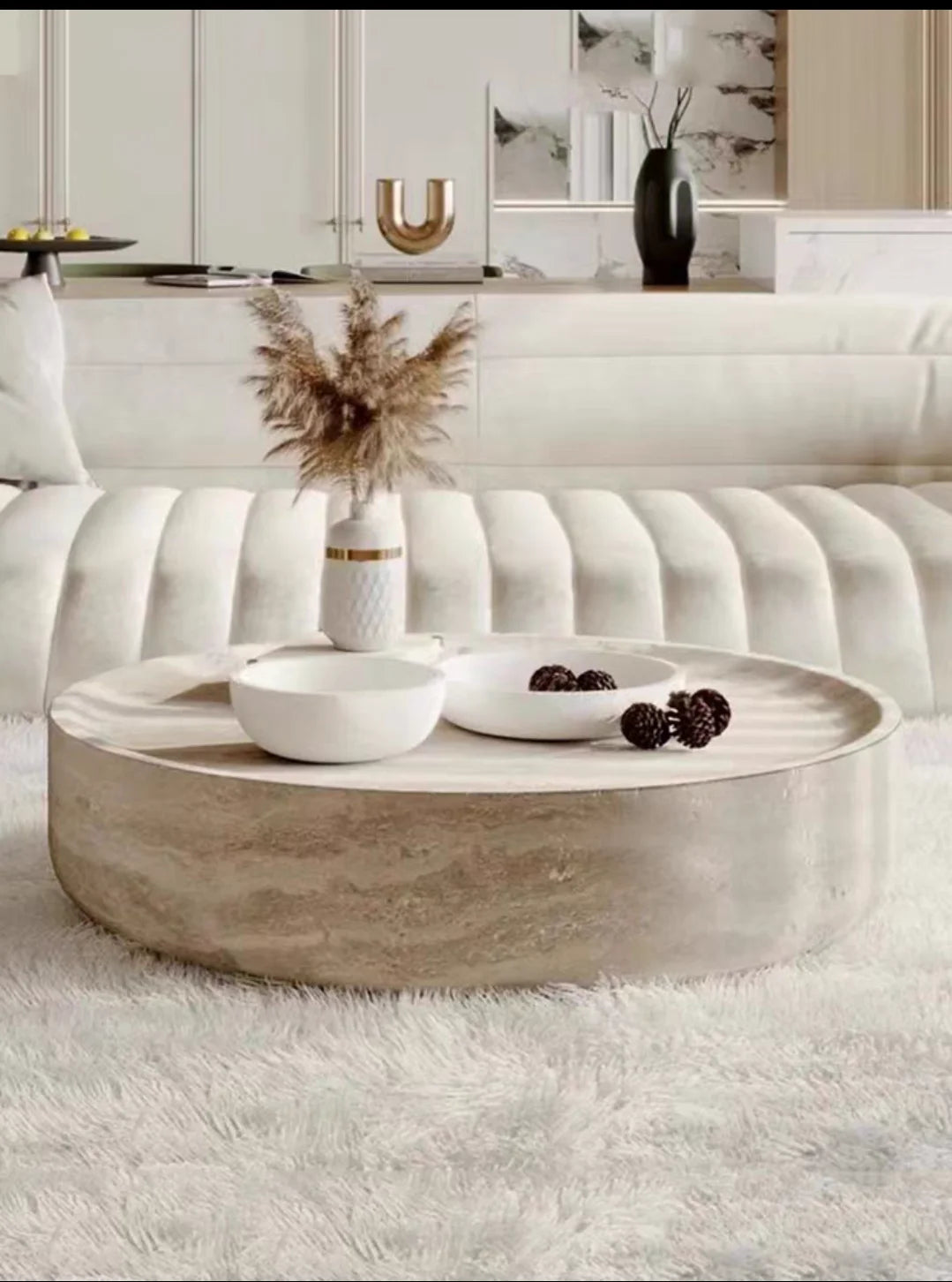 Modern Round Side Table Clear Japanese Industrial Simple Cute Space Saving Coffee Table Unique Mesas Bajas Living Room Furniture