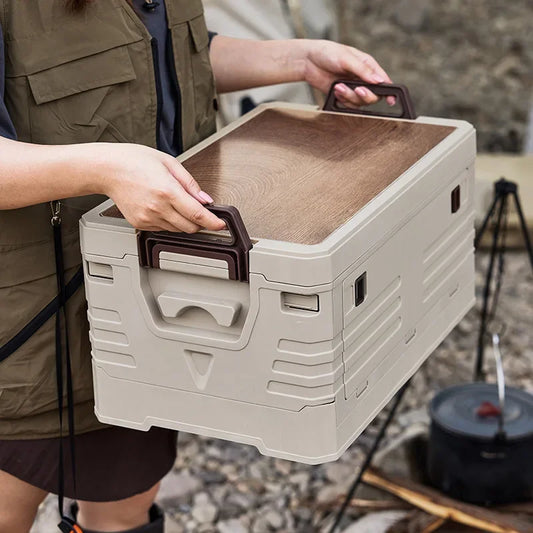 Outdoor Camping Folding Storage Box Car Storage Food Box Travel Storage Bag Camping Equipment Tableware Storage Organizing Box