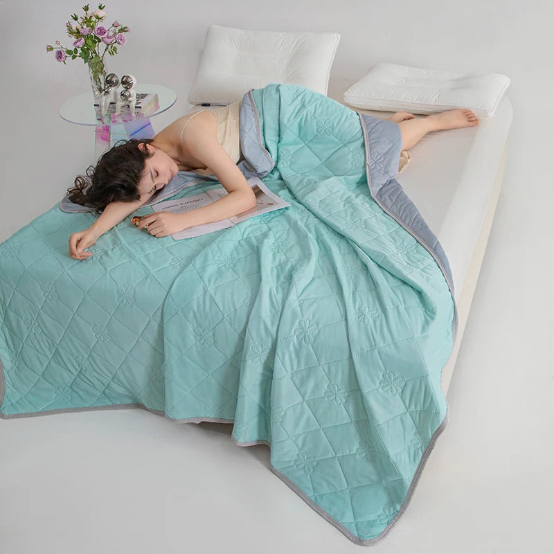 Soft Breathable Summer Blanket Cooling Feeling King Size Quilt Summer Air Condition Comforter Grade A Lightweight Coolness Duvet
