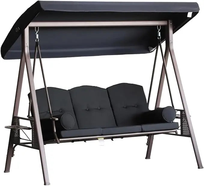 3 outdoor terrace swings, detachable cushions, pillows, suitable for porch, terrace, garden, porch swings with brackets