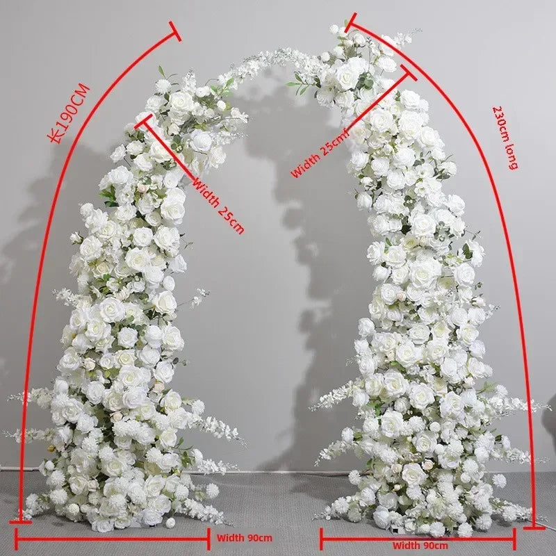 Wedding Giant Flower Horn Frame Flower Art Wedding Background Decoration Window Exhibition Hall Arch Arrangement Flower