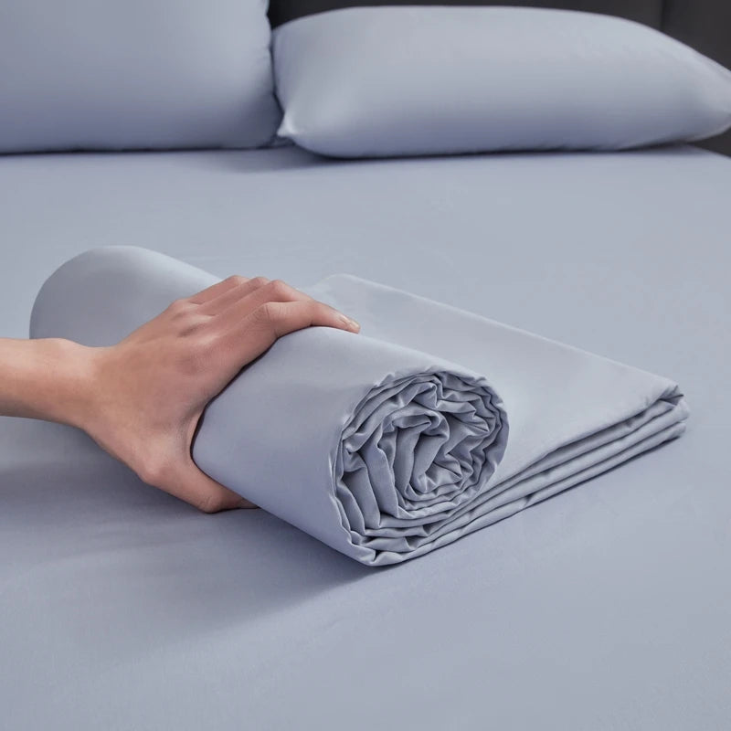 WOSTAR Summer pure cotton flat bed sheet set 180x200 cozy 3-piece bedroom couple 2 seater bed linens luxury double bed king size