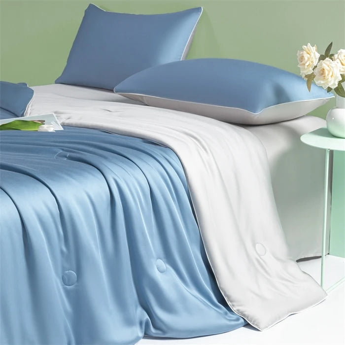 2024 Summer Cool Quilt Water Washed Ice Silk Double Sides Cooling, Cold Air Conditioning Thin Blanket, Luxury Bedding Comforter