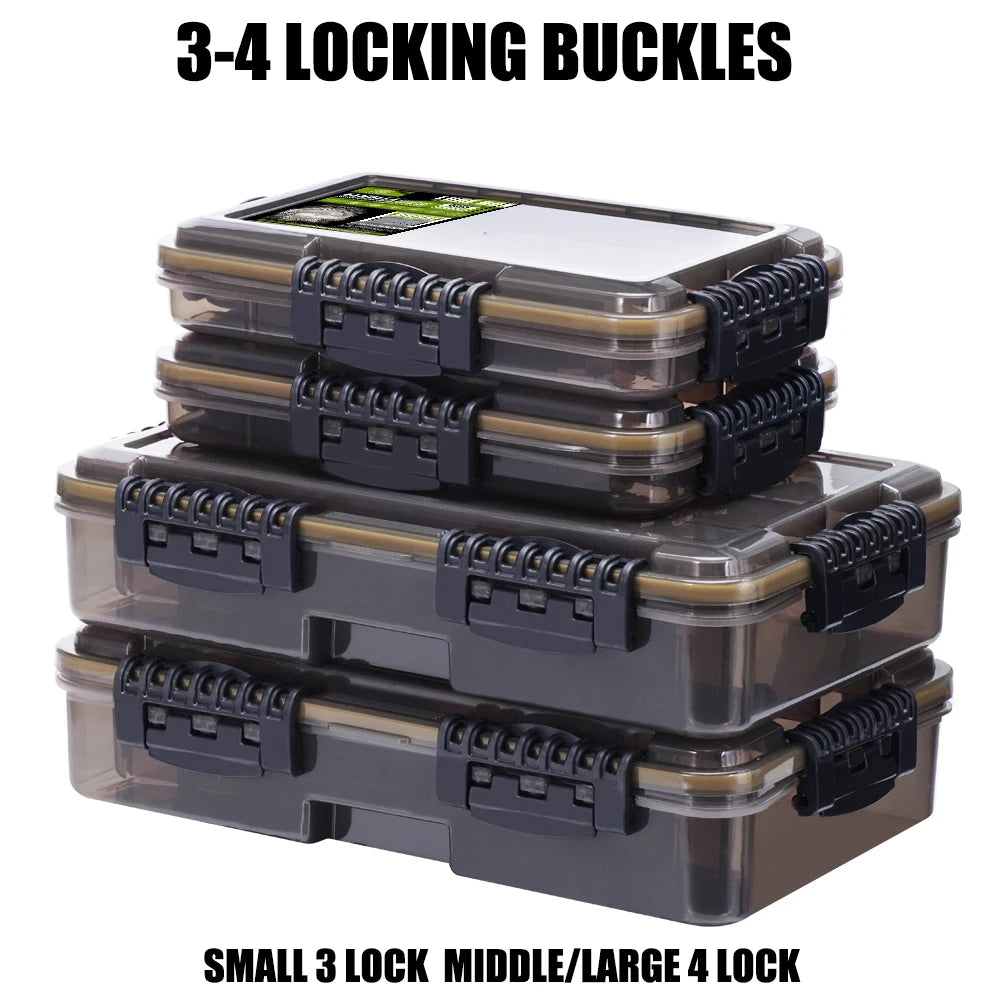 SAMOLLA New large Waterproof Fishing Tackle Box, Fish Hook Fishing Lure Bait Storage Case Portable Fishing Gear Accessorie