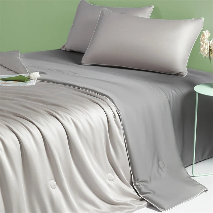 2024 Summer Cool Quilt Water Washed Ice Silk Double Sides Cooling, Cold Air Conditioning Thin Blanket, Luxury Bedding Comforter