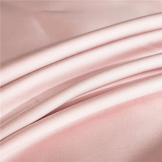 Natural Mulberry Silk Fitted Sheet Four Corners With An Elastic Band Mattress Cover Solid Color Bed Sheet Fit Sheet
