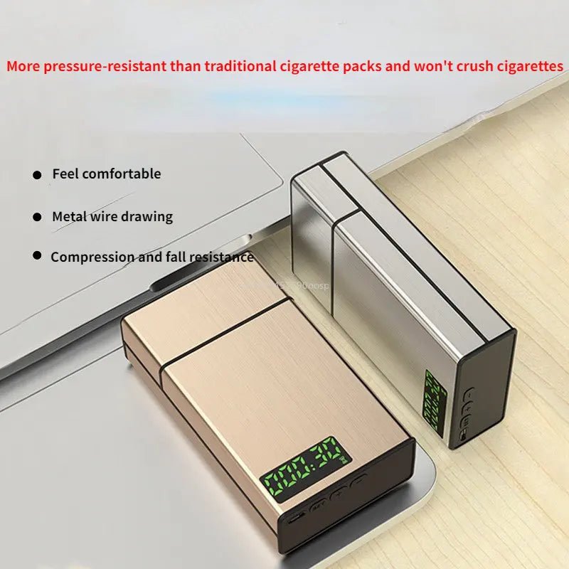 Portable Lock Box Smart Cigarette Box Auxiliary Smoking Cessation Smoke Control Artifact Aluminum Alloy Box Timing Lock Box