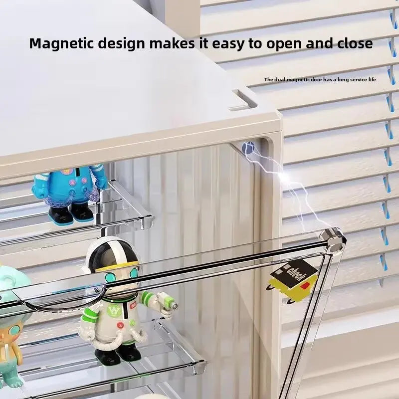 1pc Three Layer Acrylic Display Rack Transparent Ladder Handmade Anime Car Model Blind Box Storage Box Jewelry Sorting Box