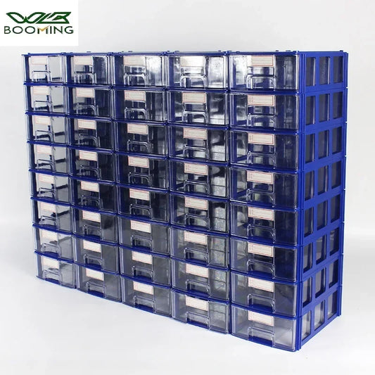 10 Pieces Drawer Storage Box Stackable Rectangular Small Parts Tool Storage Box Office Desktop Organizer
