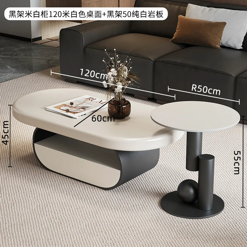 Living Room Decoration Coffee Table Nordic Modern Designer Aesthetic Standing Side Table Unique Couchtisch Postmodern Furniture