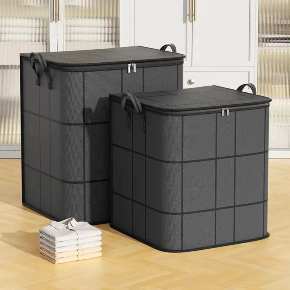 Large Size Storage Bag Non Woven Fabric Waterproof Organize Bag Household Moisture-proof Handbag Cotton Quilt Clothing Organizer
