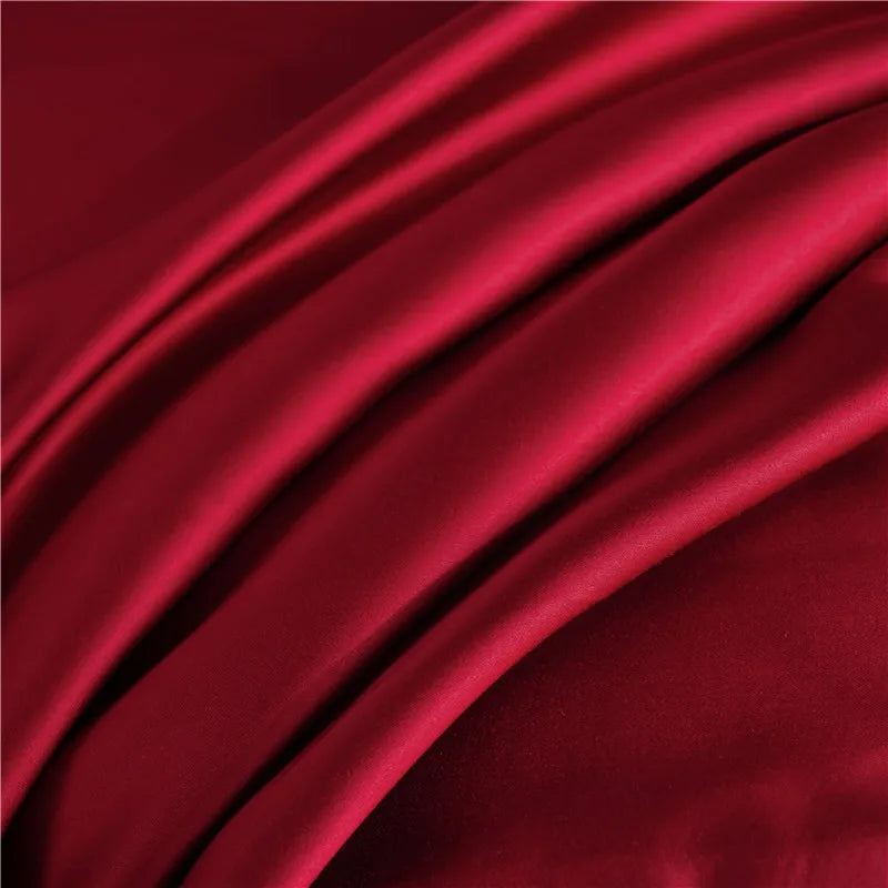 Natural Mulberry Silk Fitted Sheet Four Corners With An Elastic Band Mattress Cover Solid Color Bed Sheet Fit Sheet