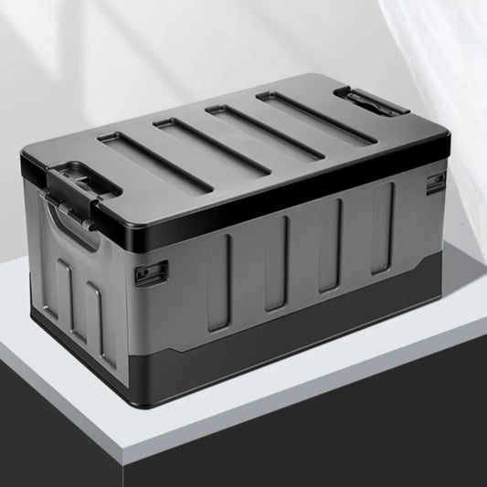 Large Camping Storage Box Extra Car Trunk Box Portable Waterproof Large Car Seat Storage Case Folding Outdoor Organizer Plastic