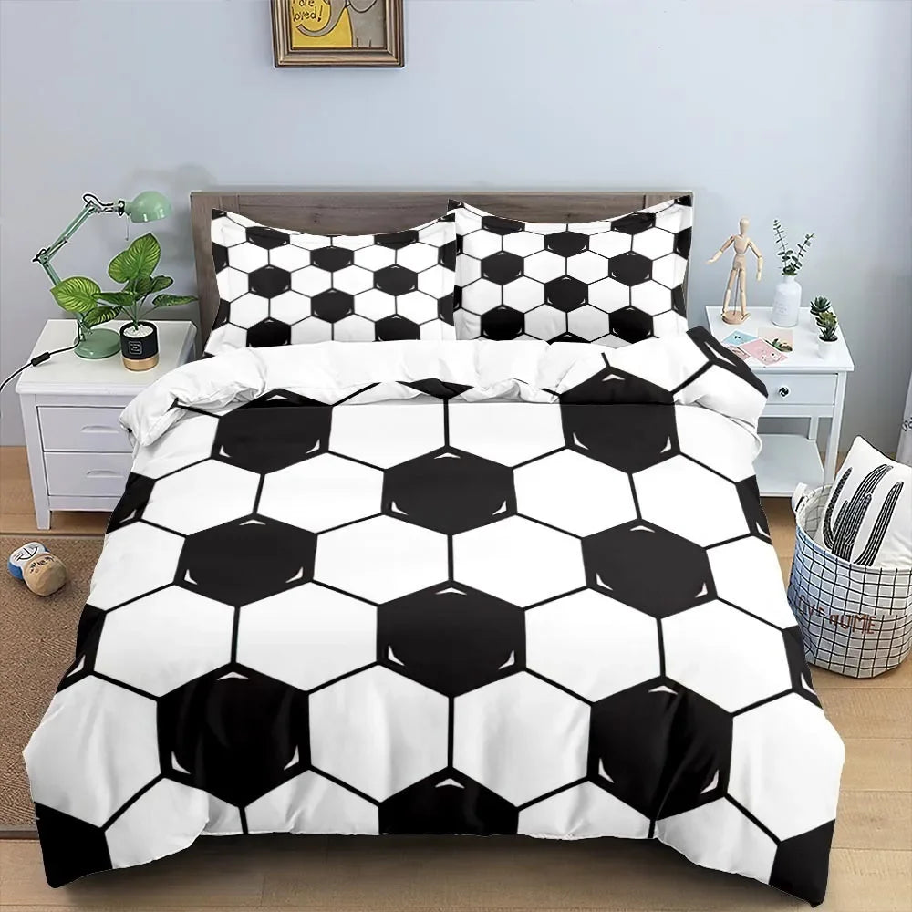 Cool Football Soccer 3D Bedding Set Duvet Cover Pillowcases Comforter Bed Linen Room Decor For Boys Gift Twin Queen King Size