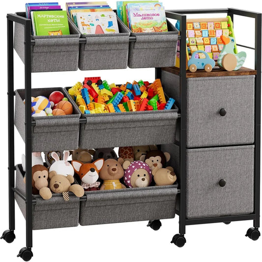 Kids Toy Organizers and Storage Bins Playroom Storage for Toy Clothes Blankets