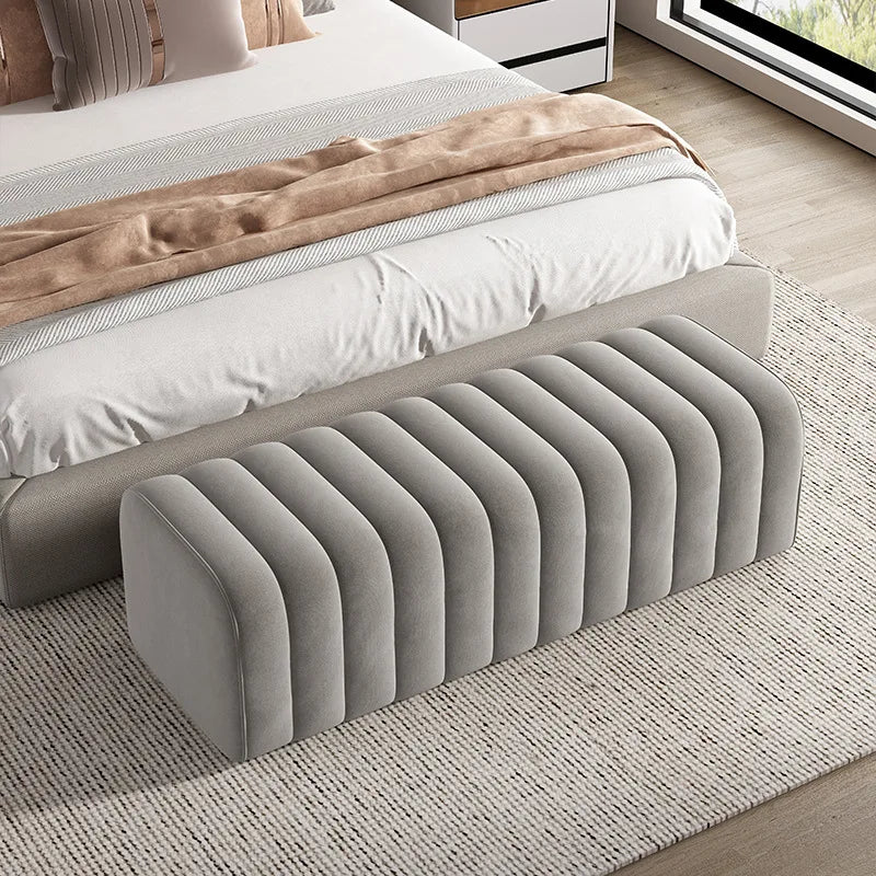 Bed end stool, bed bed, sofa, bedroom, simple long strip shoe changing stool, dressing room, design sense, sofa stool