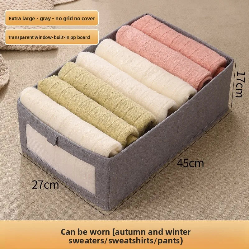Visible Wardrobe Storage Organizers Cabinet Drawer Clothes Storage Box for T-Shirts Jeans Underwear Pants Organizer Box