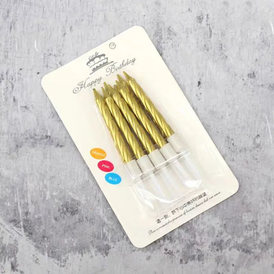 Birthday candle gold-plated process color thread small candle cake shop birthday party cake birthday candle