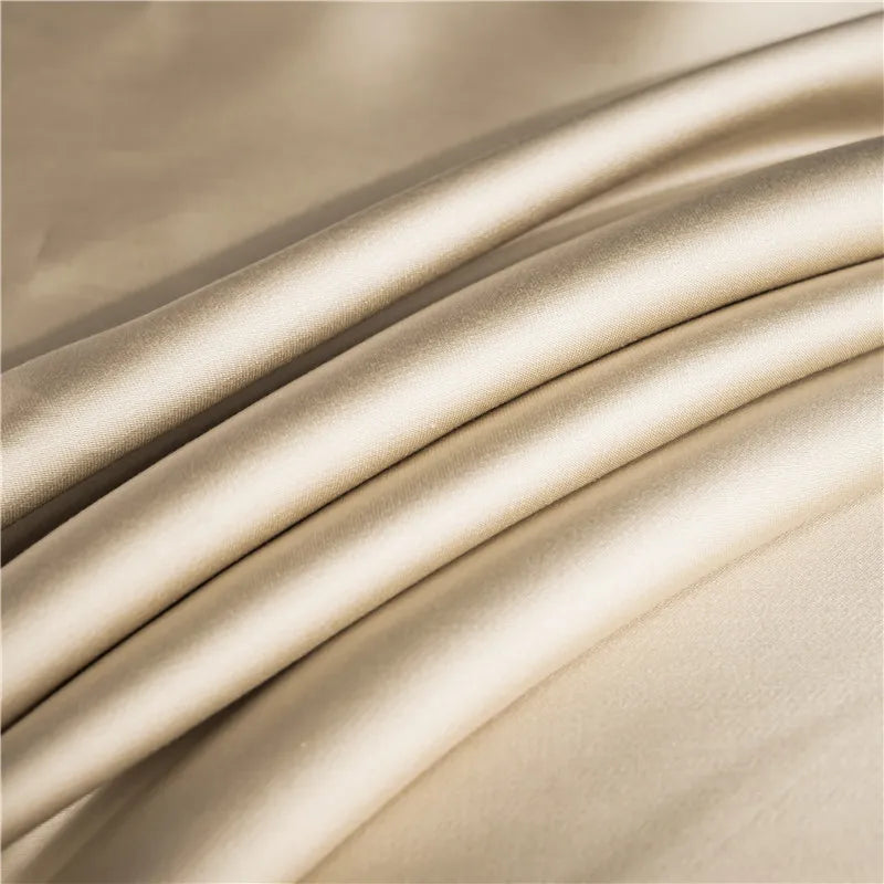 Natural Mulberry Silk Fitted Sheet Four Corners With An Elastic Band Mattress Cover Solid Color Bed Sheet Fit Sheet