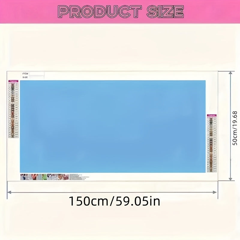 [1pc 5D Diamond Painting] 1pc Large 5D DIY Diamond Painting Kit | Misty Forest Plum Blossom Pattern, Frameless Rhinestone Decor Gift, Birthday Present, Adult Diamond Embroidery Mosaic Beginner's Drill Set, 50x150cm/19.69x59.0