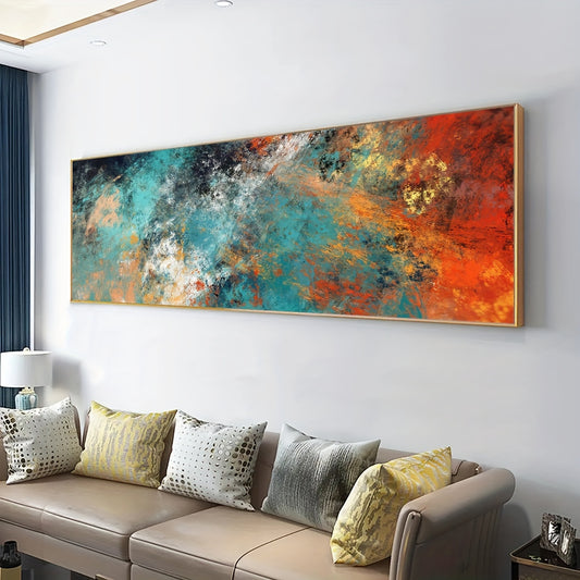 1pc Unframed Modern Canvas Poster, Abstract Colored Clouds Painting, Waterproof Odorless Canvas Wall Art, Artwork Wall Painting For Birthday Gift, Bedroom, Office, Living Room, Wall Decor, Home And Dormitory Decoration