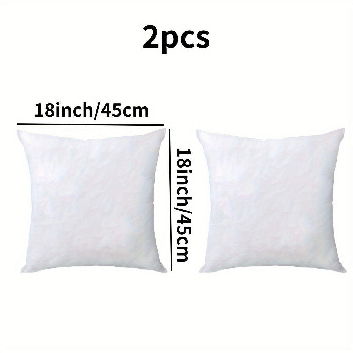 2pcs/4pcs Throw Pillow Cushions, Square Filled Pillow Core, Filled Fake Square Pillow Filler, for Living Room, Bedroom, Dormitory, Office, Home Decoration