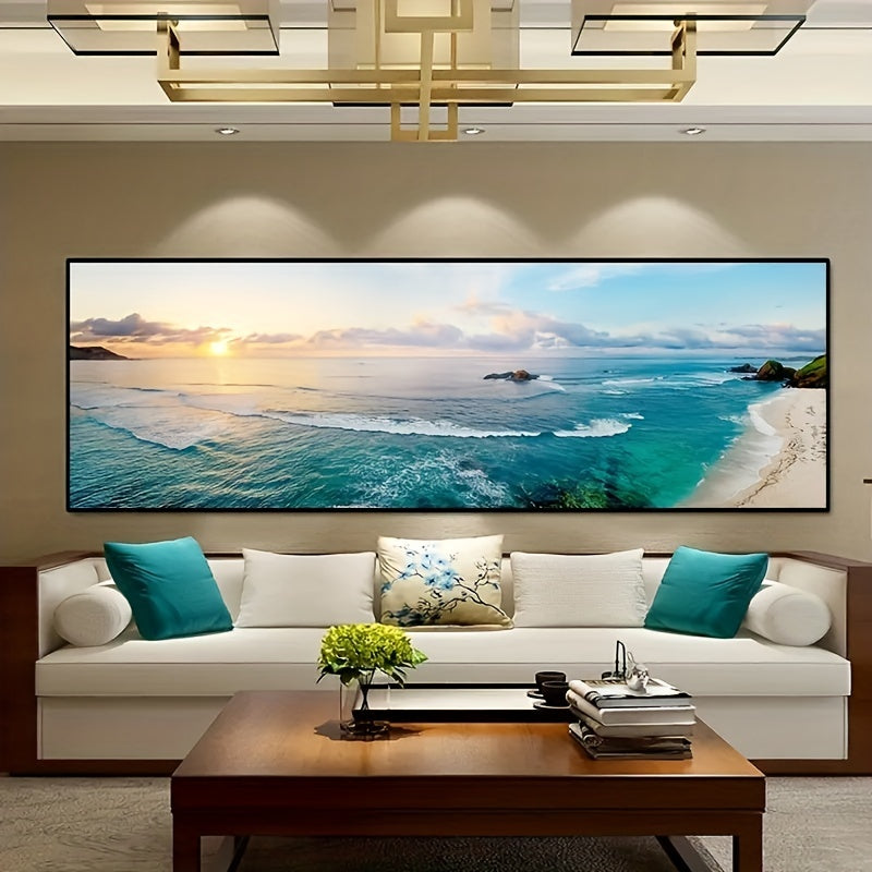 1pc Art Canvas Print Poster, Nature Landscape Canvas Wall Art, Artwork Wall Painting For Bathroom Bedroom Office Living Room Wall Decor, Home Decoration, No Frame, 19.68inch*59.05inch